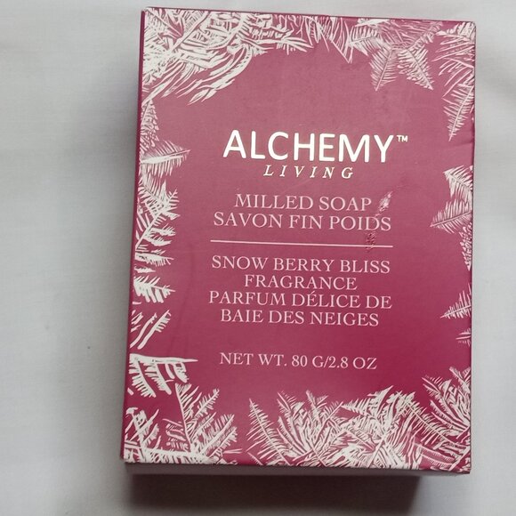 Alchemy Living Milled Soap Snow Berry Bliss Fragrance 80g/2.8 Oz White - Picture 5 of 5